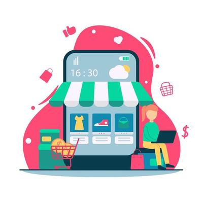 e commerce online shopping concept